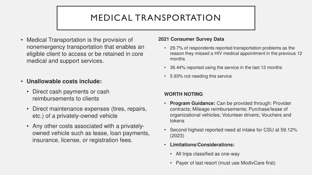 medical transportation