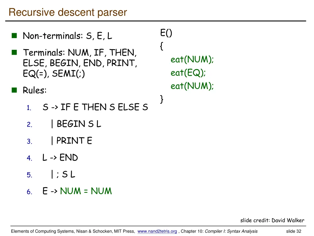 recursive descent parser 3