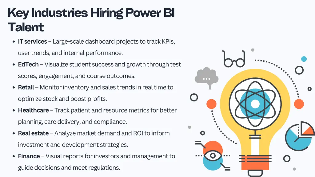 key industries hiring power bi talent