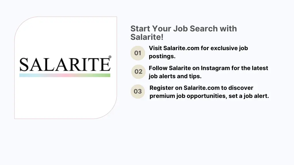 start your job search with salarite visit
