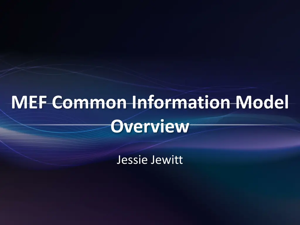 mef common information model overview