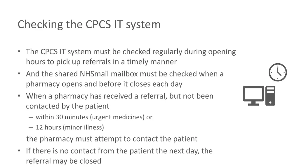 checking the cpcs it system