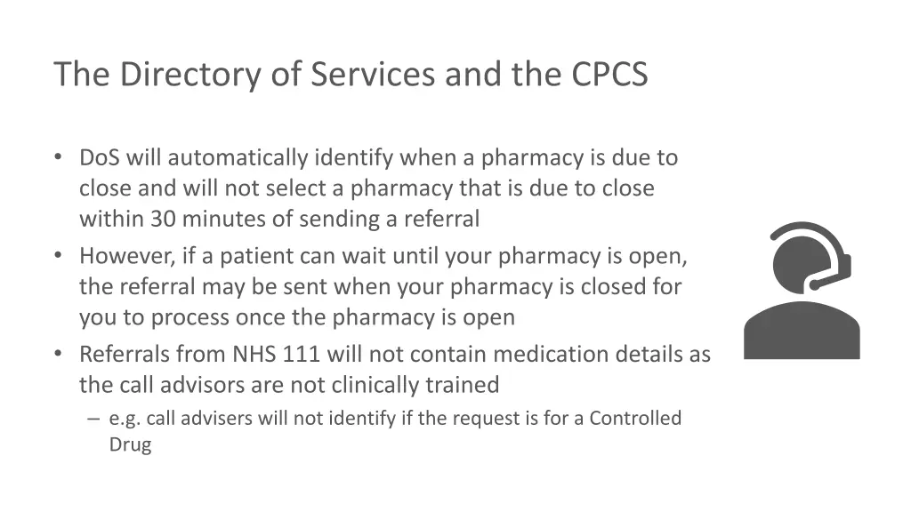 the directory of services and the cpcs 1
