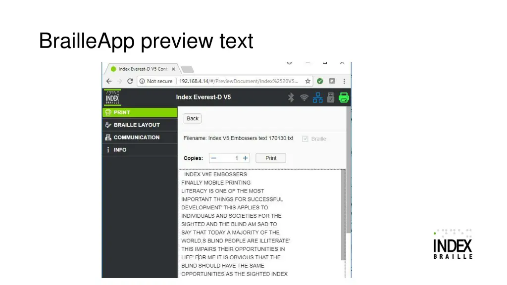 brailleapp preview text