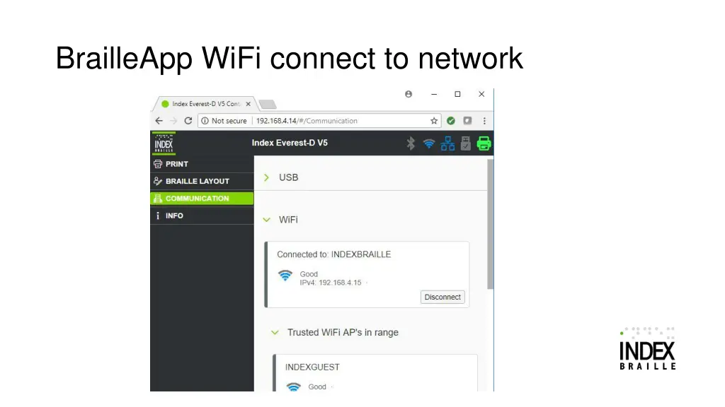 brailleapp wifi connect to network