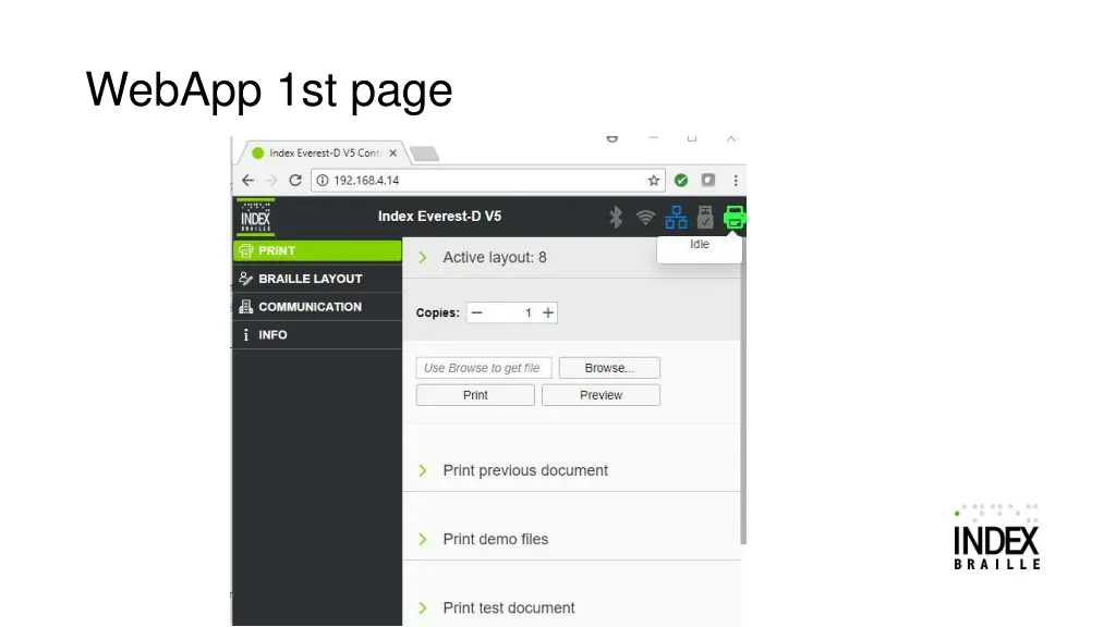 webapp 1st page