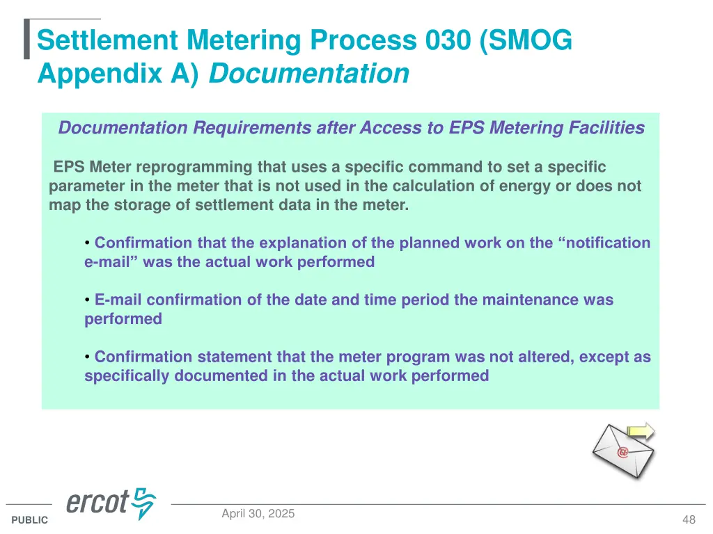 settlement metering process 030 smog appendix 5