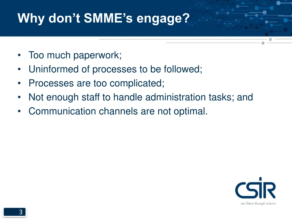 why don t smme s engage