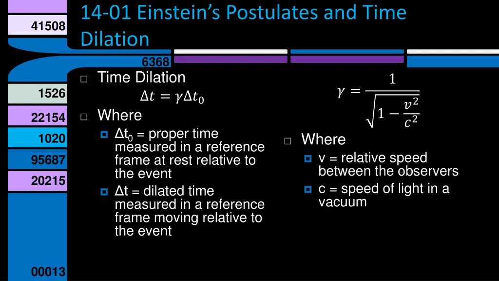 14 01 einstein s postulates and time dilation 10