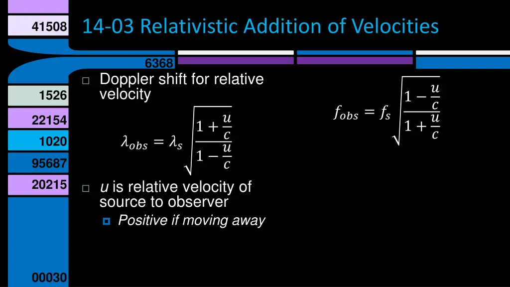 14 03 relativistic addition of velocities 5