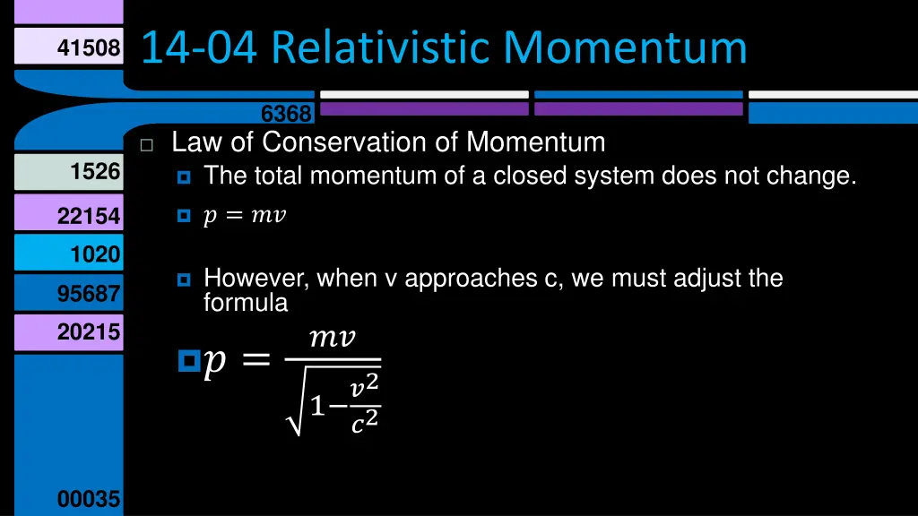 14 04 relativistic momentum