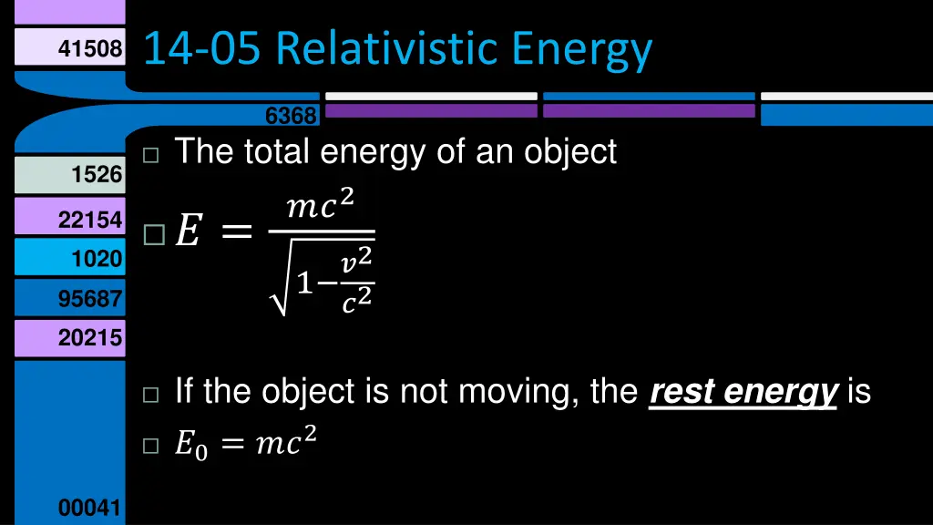 14 05 relativistic energy