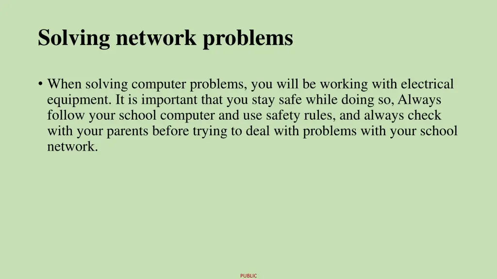 solving network problems