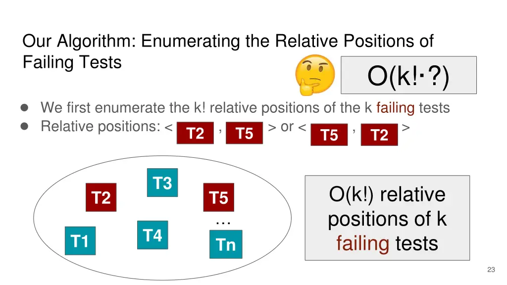 our algorithm enumerating the relative positions