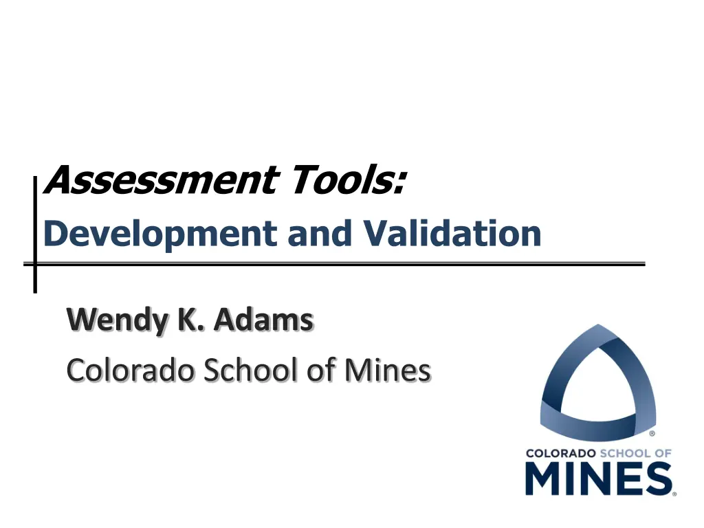 assessment tools development and validation
