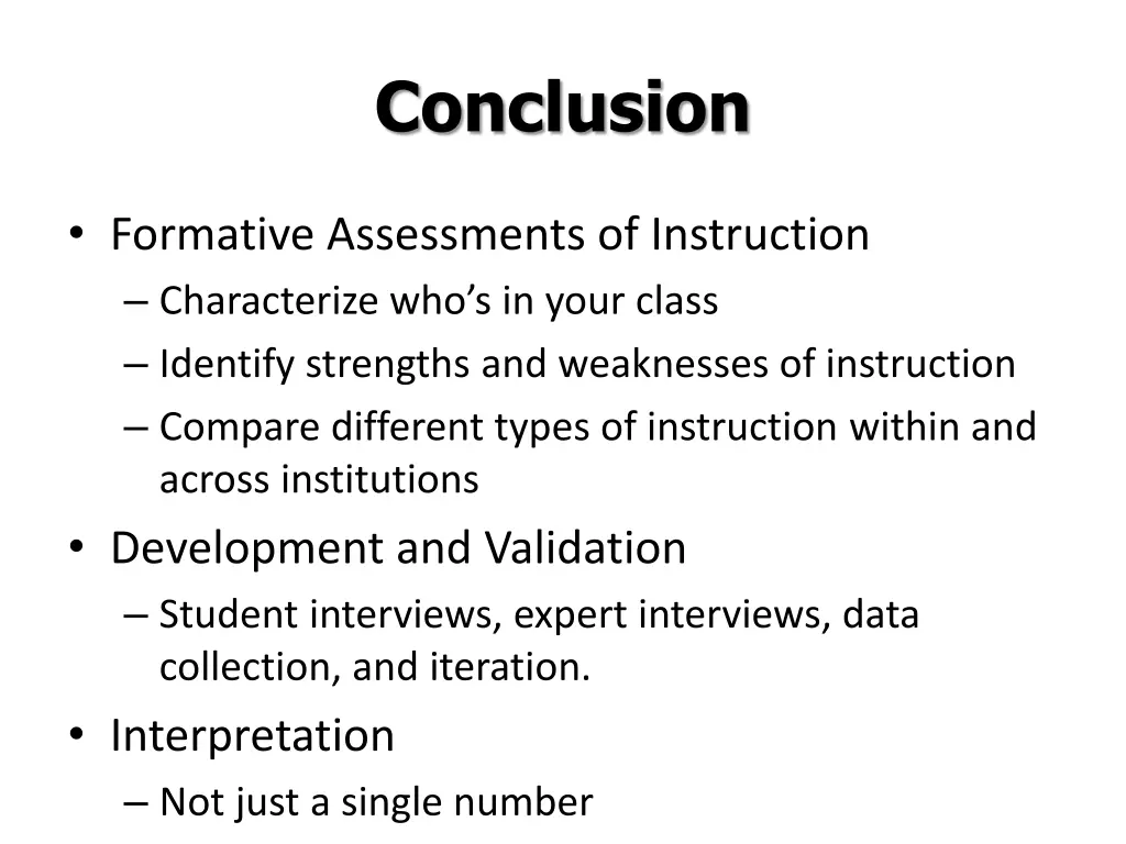 conclusion