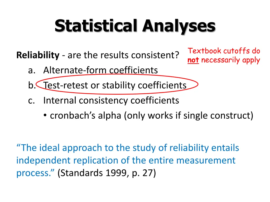 statistical analyses