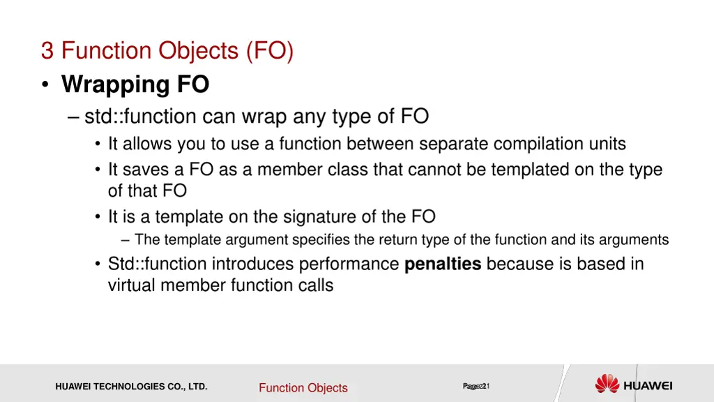 3 function objects fo wrapping fo std function