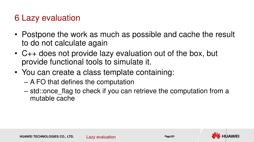 6 lazy evaluation