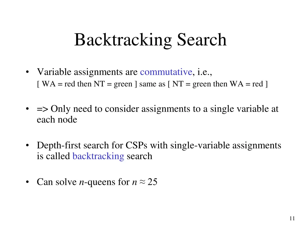 backtracking search
