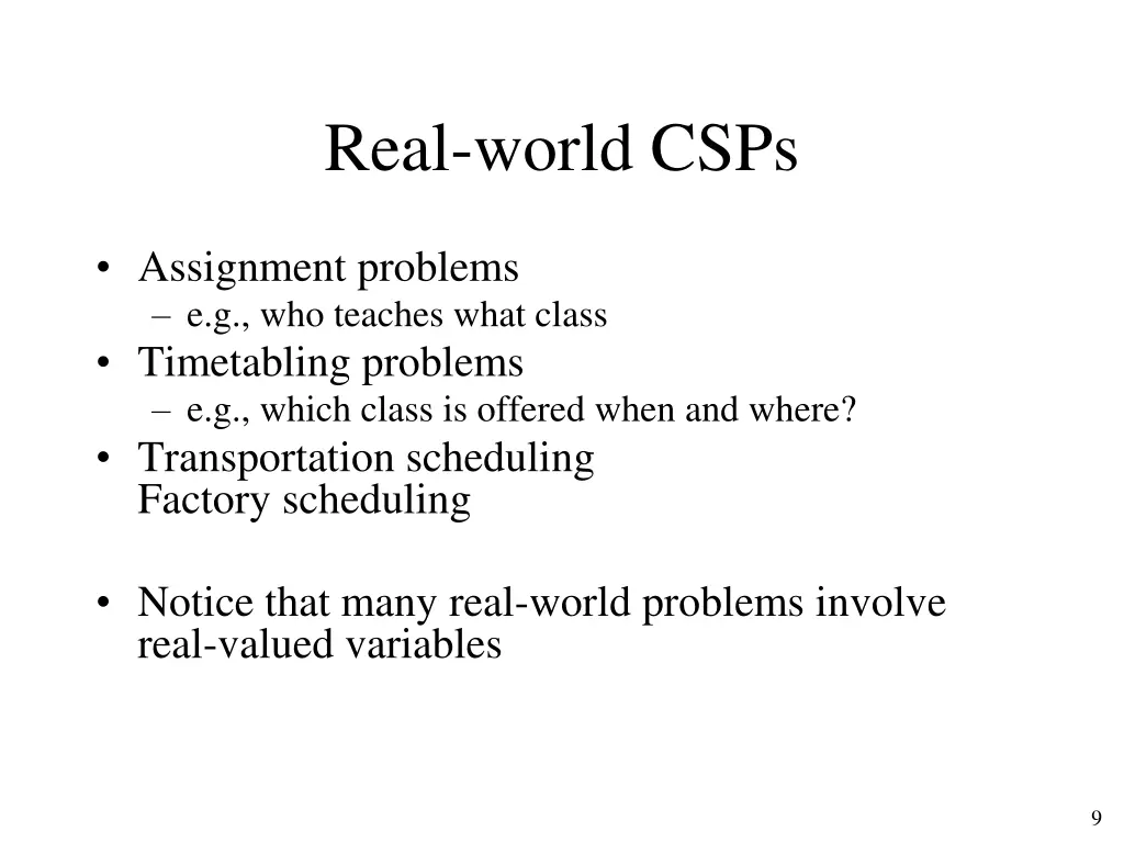 real world csps