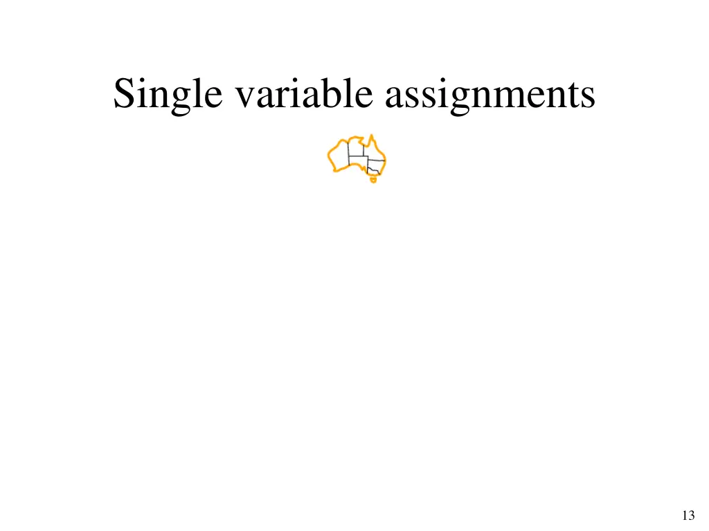 single variable assignments