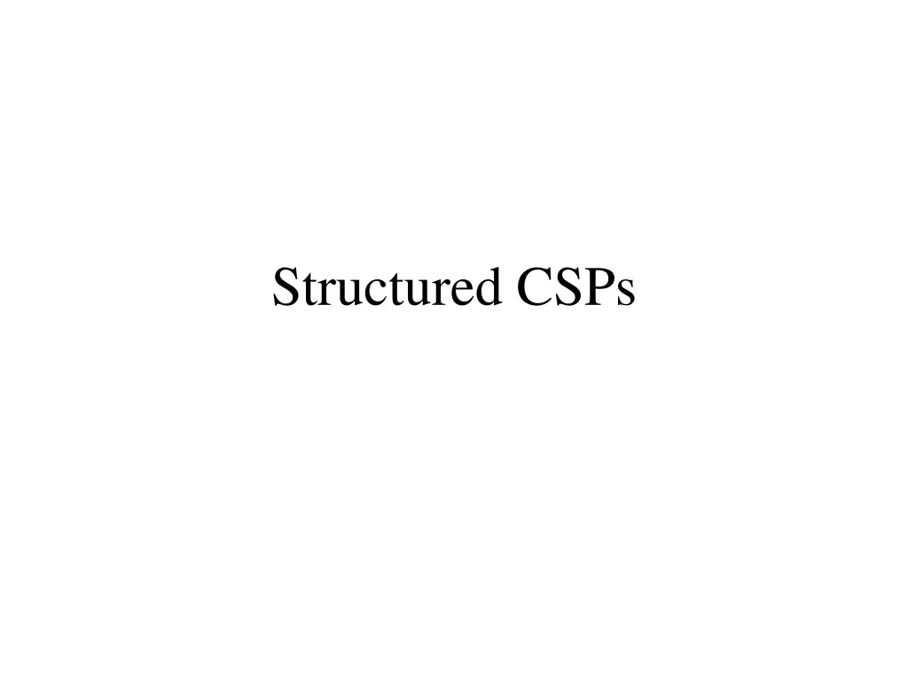 structured csps