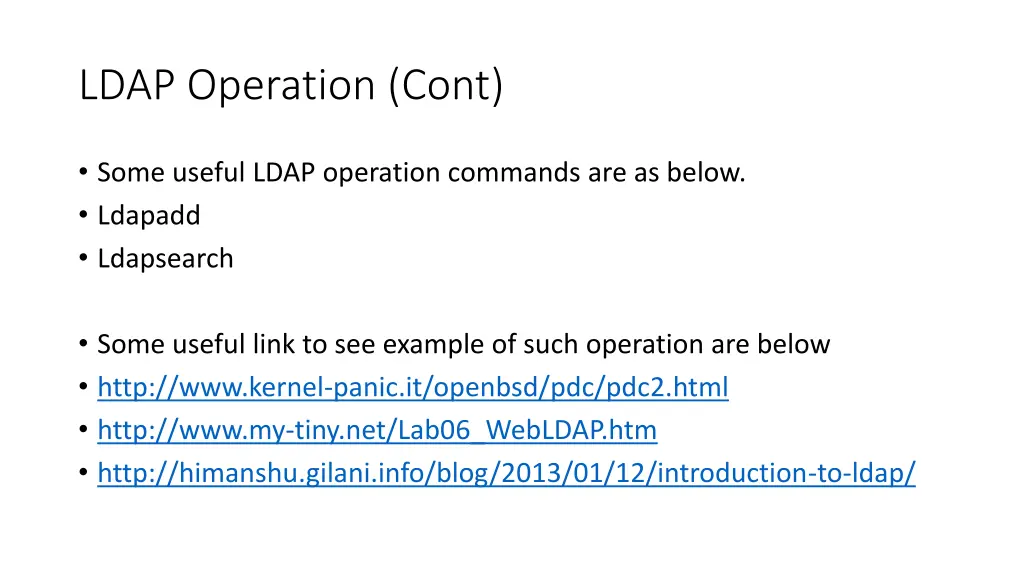 ldap operation cont