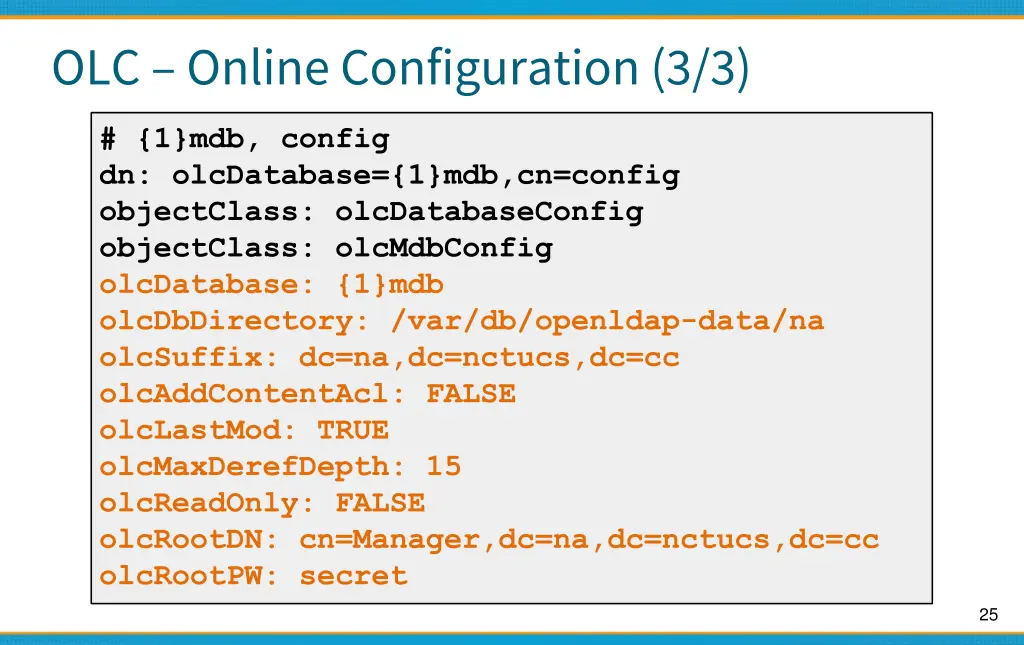 olc online configuration 3 3