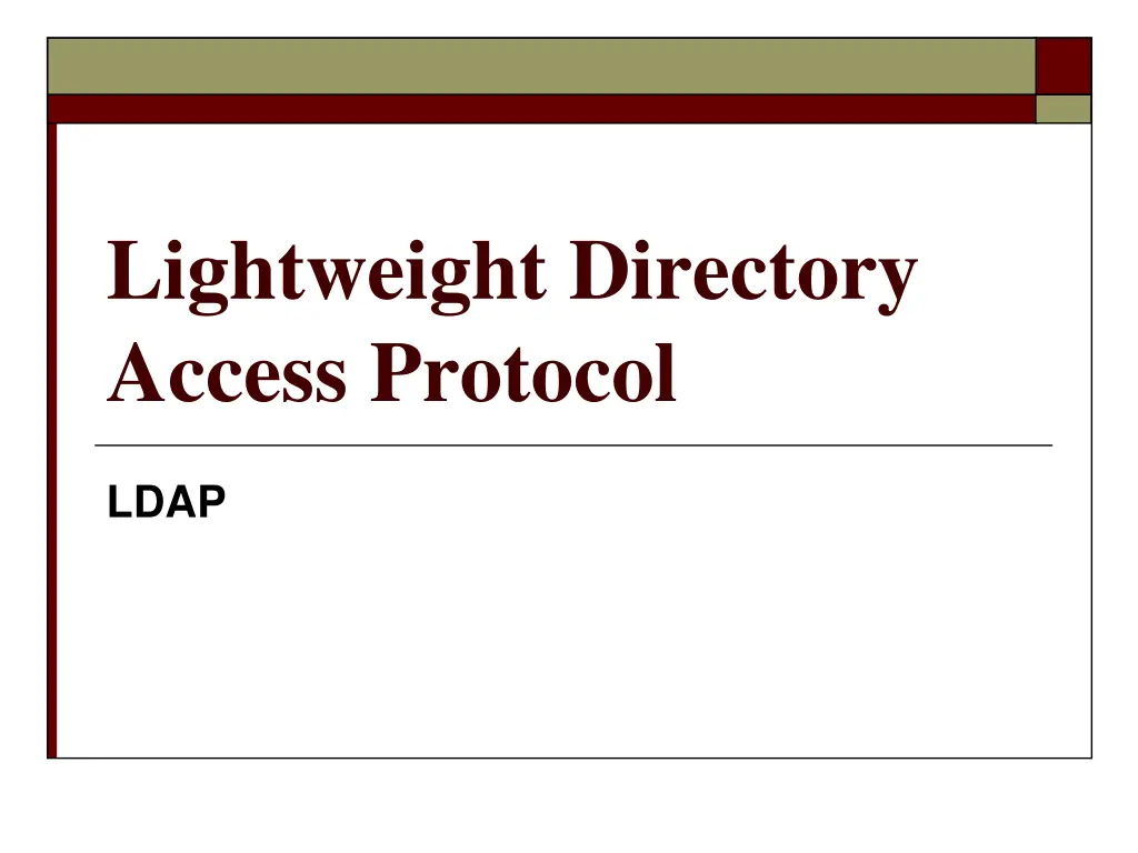 lightweight directory access protocol