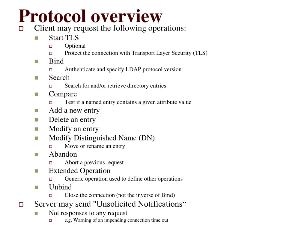 protocol overview client may request