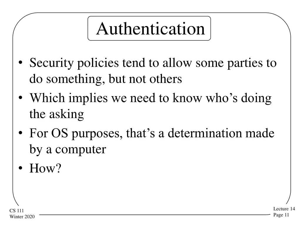 authentication