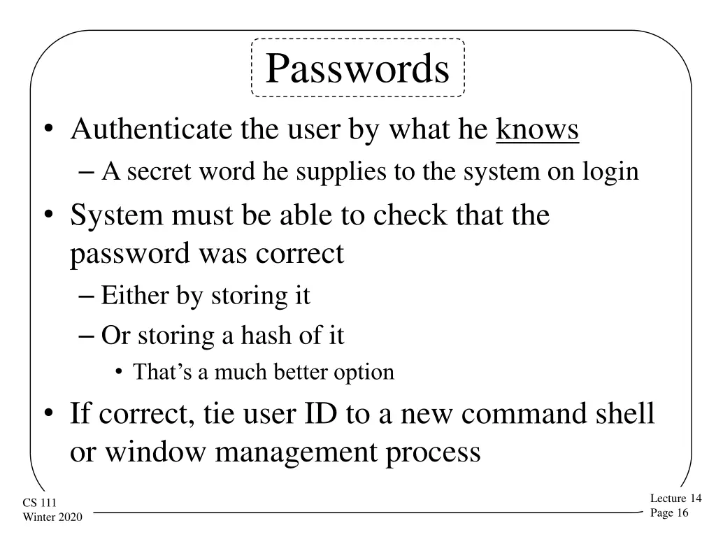 passwords