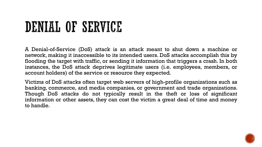 denial of service