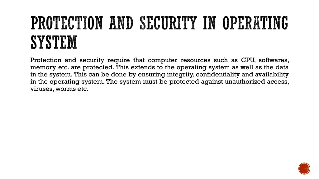 protection and security in operating system