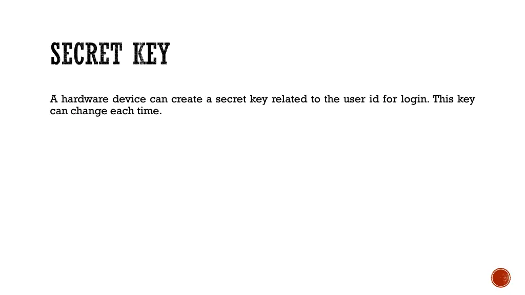 secret key