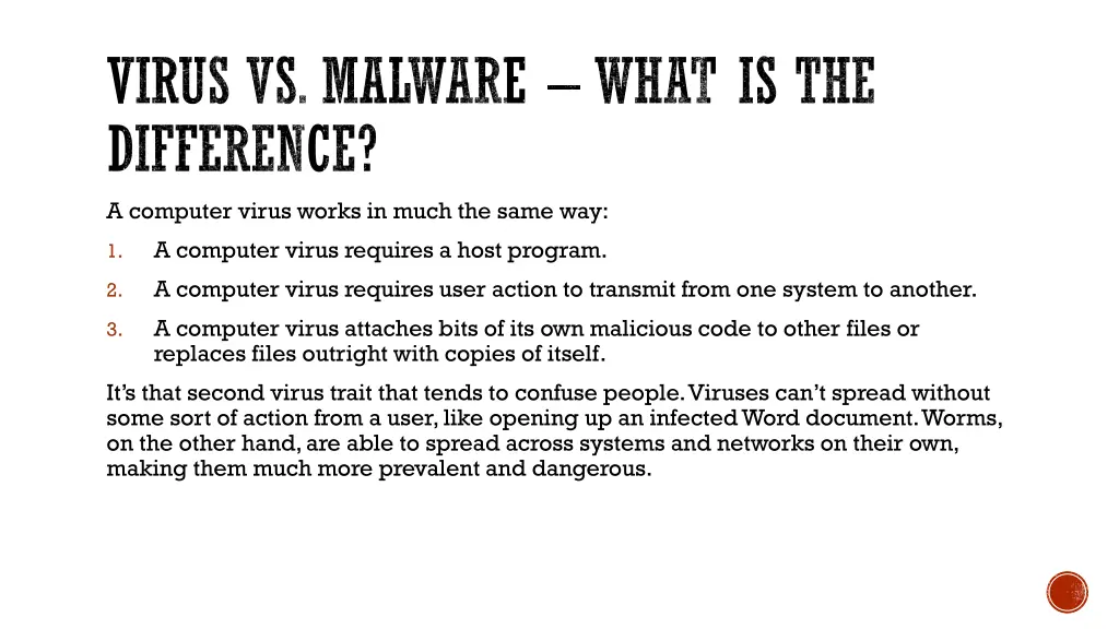 virus vs malware what is the difference