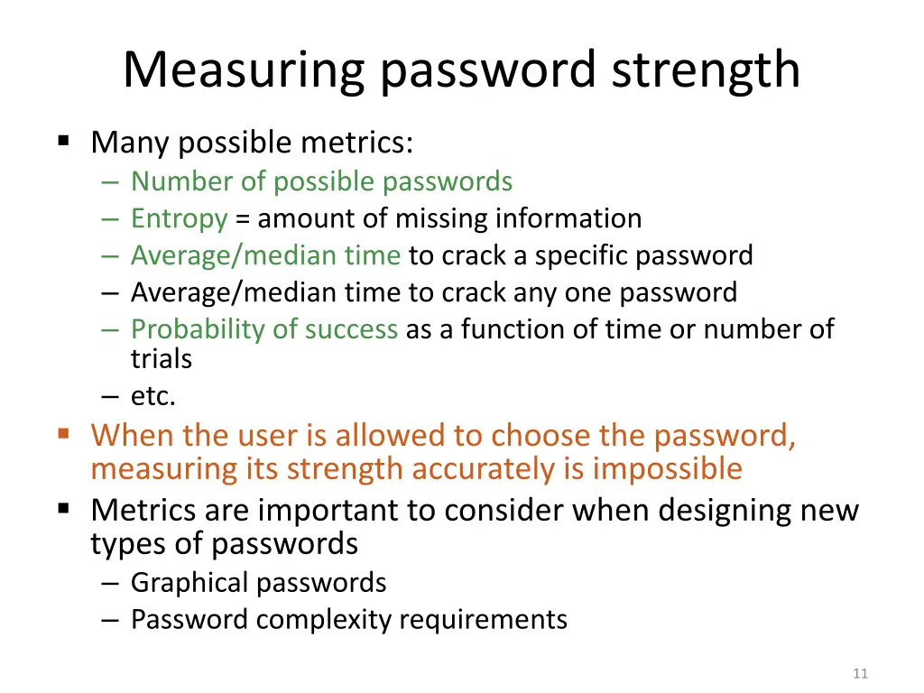 measuring password strength