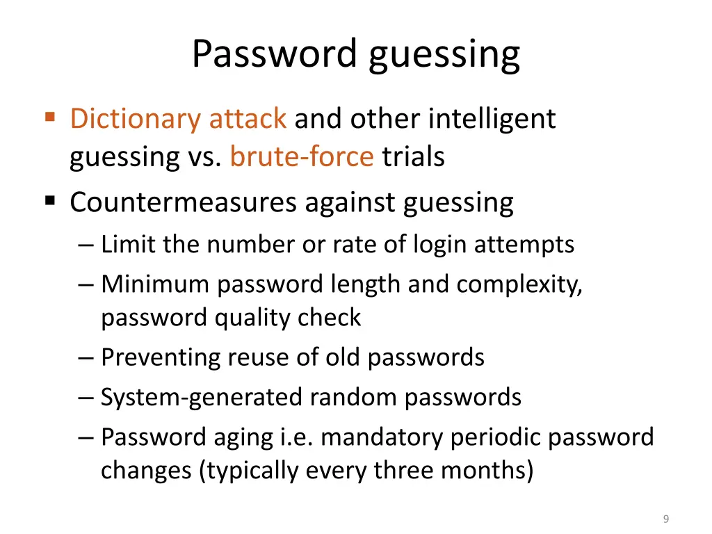 password guessing