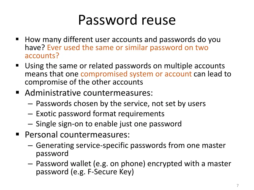 password reuse
