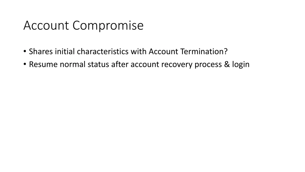 account compromise