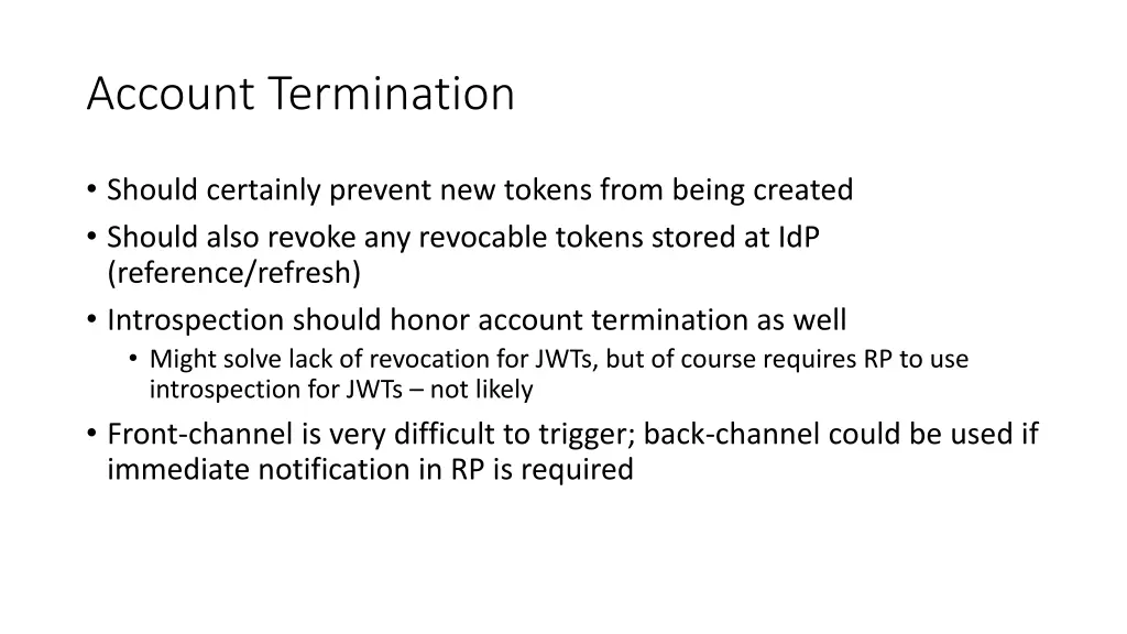 account termination