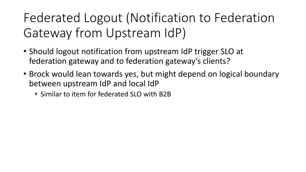 federated logout notification to federation