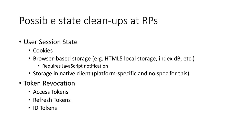 possible state clean ups at rps