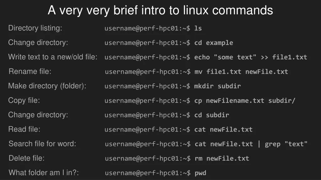 a very very brief intro to linux commands