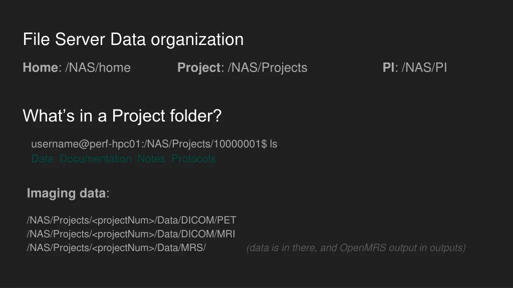 file server data organization