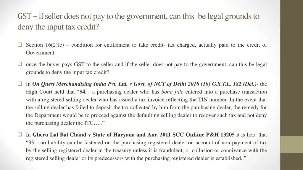 gst if seller does not pay to the government
