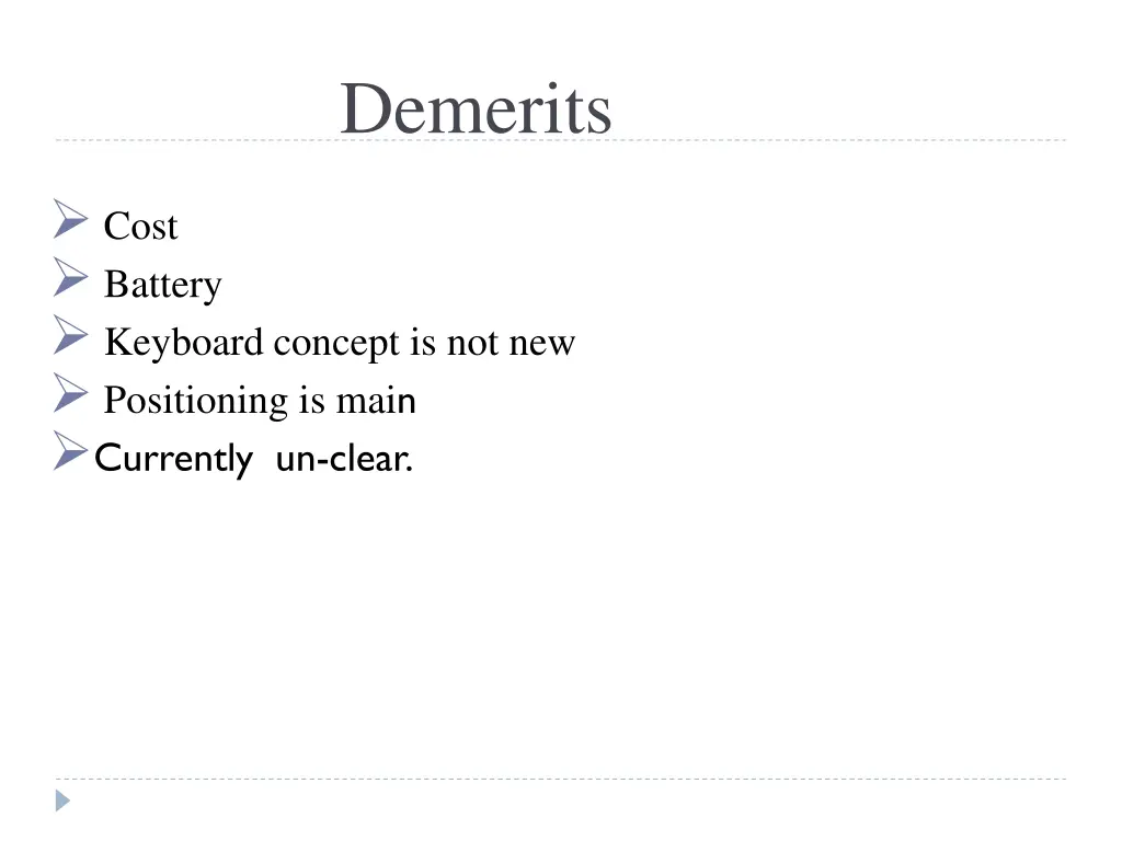 demerits