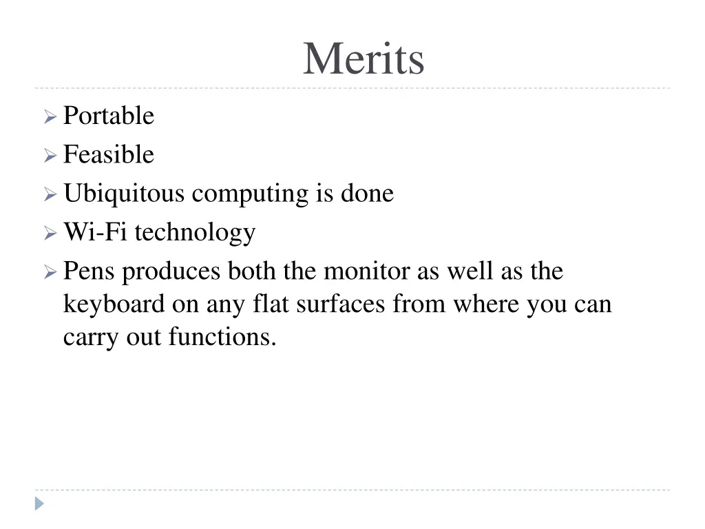 merits