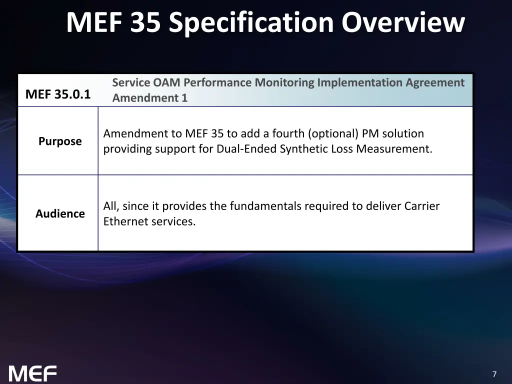 mef 35 specification overview 1